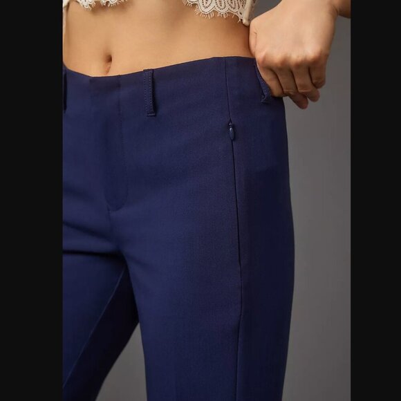 Maeve Slim Trousers Womens Size 12 Navy Blue Pants Anthropologie Office Work - Picture 12 of 14